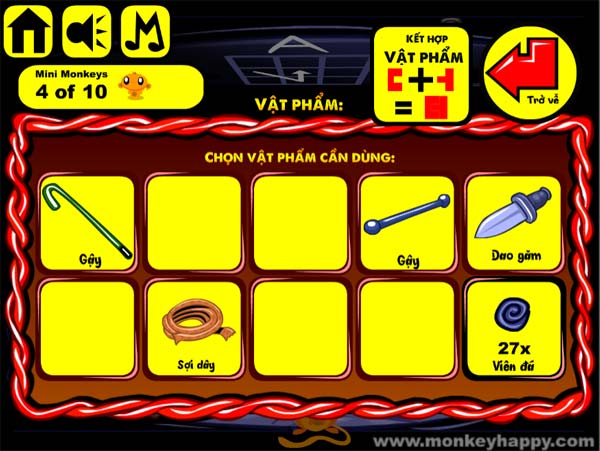 Thu thập các loại vật phẩm cần thiết