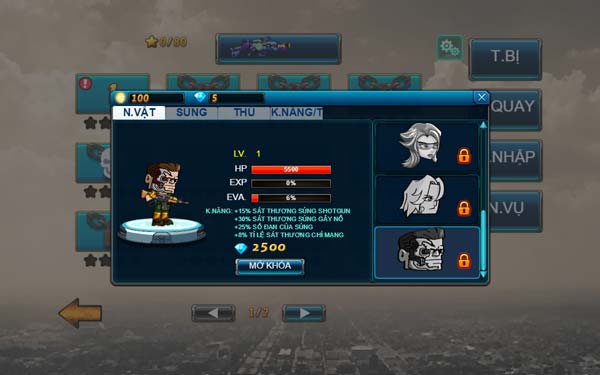 Hệ thống nhân vật, vũ khí và thú cưỡi