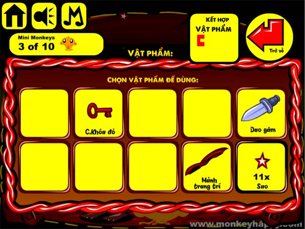 Thu thập các mảnh vật phẩm cần thiết