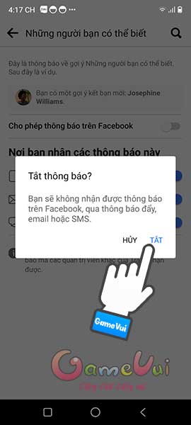 Xác nhận tắt