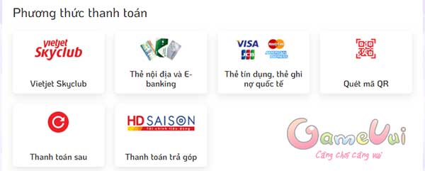 Chọn phương thức thanh toán