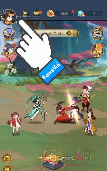 Chạm vào ảnh đại diện