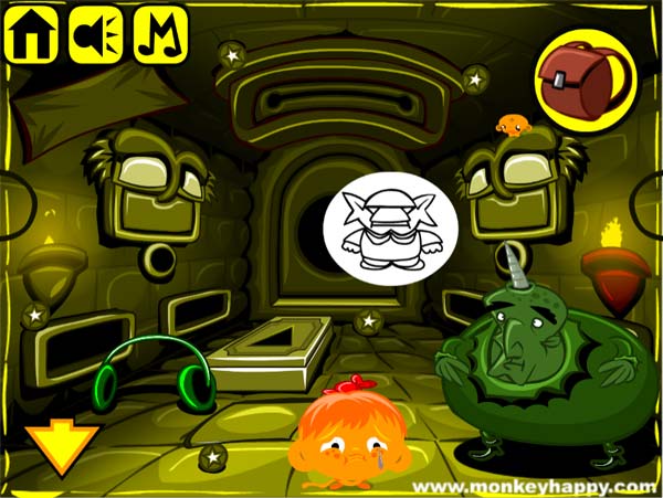 Con quái vật màu xanh này cần món đồ gì đây?