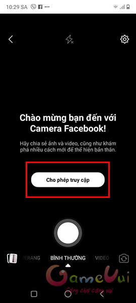 Cho phép truy cập