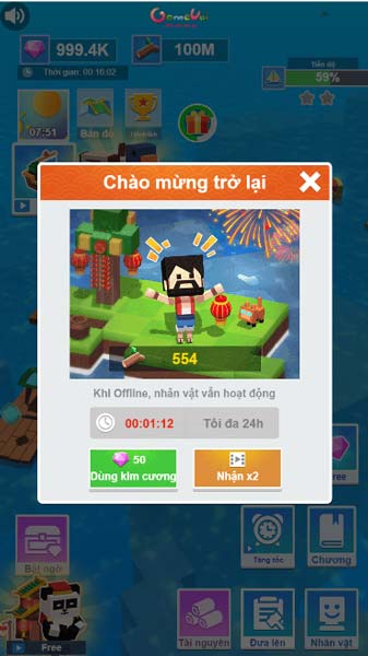Chơi game Minecraft Đảo sa mạc - GameVui