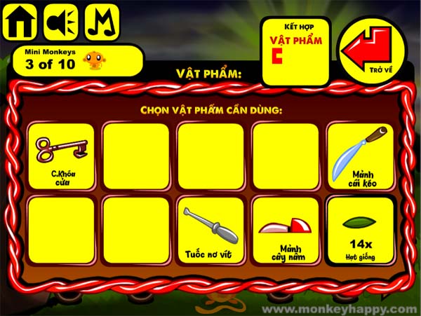 Thu thập các mảnh vật phẩm cần thiết