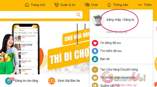 Đăng nhập/Đăng ký