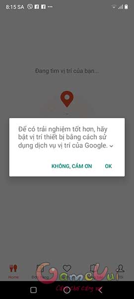 Bật định vị trên điện thoại