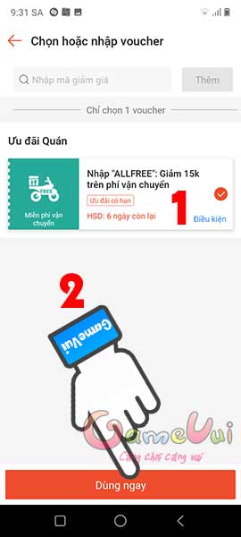Lấy mã freeship