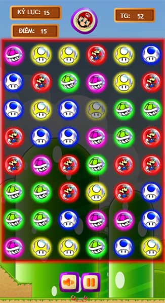 Xếp 3 cây nấm giống nhau