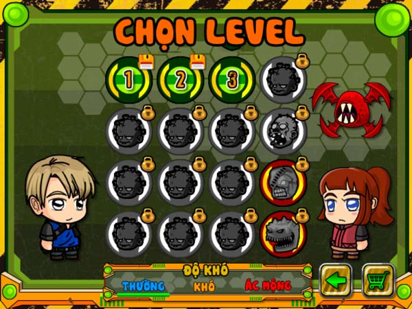 Các level và độ khó cần chinh phục