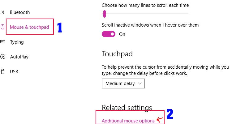 Additional Mouse Options