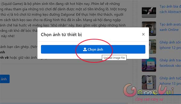 Chọn ảnh từ thiết bị