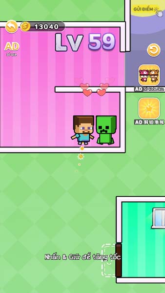 Hoàn thành level thử thách