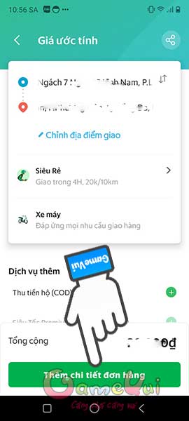 Thêm chi tiết đơn hàng