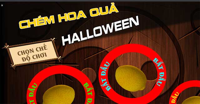 Chém hoa quả Halloween