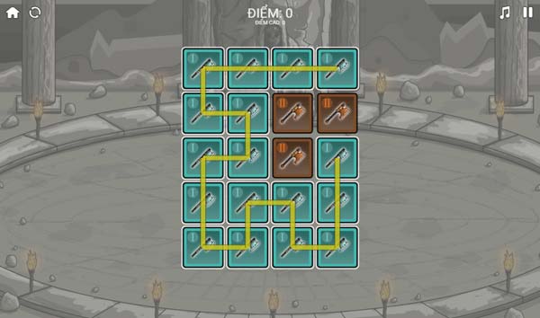 Nối những hình chiếc rìu giống nhau