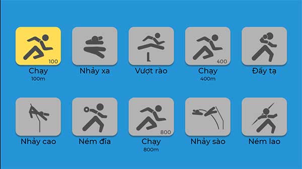 Chọn môn thi đấu