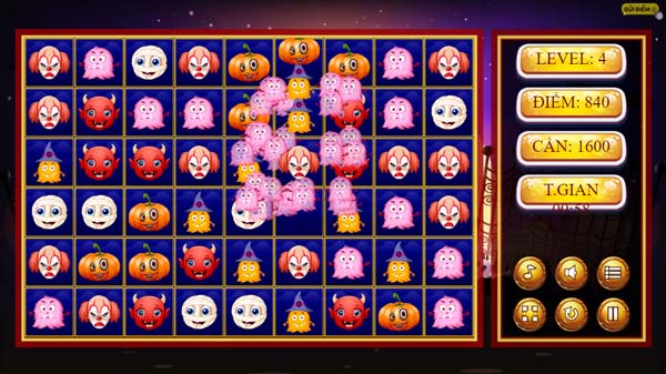 Tạo hàng hoặc cột 3 hình giống nhau để phá vỡ chúng