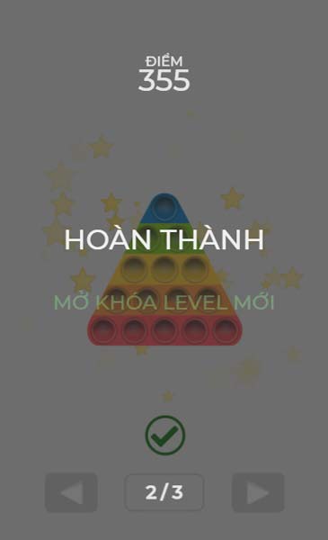Hoàn thành level và mở khóa thử thách mới