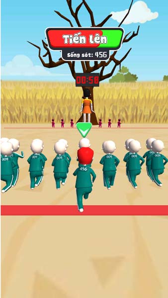 Di chuyển khi búp bê quay mặt lên