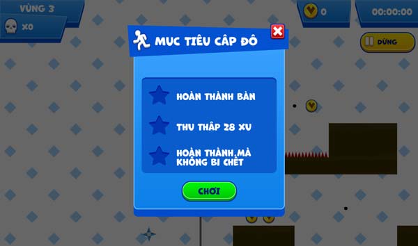 Các mục tiêu từng cấp độ cần hoàn thành