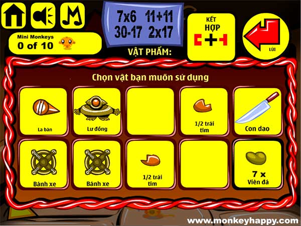 Các vật đã thu được