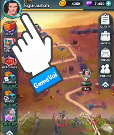 Chạm vào ảnh đại diện