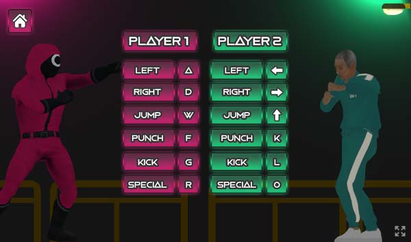 Hệ thống nút điều khiển nhân vật