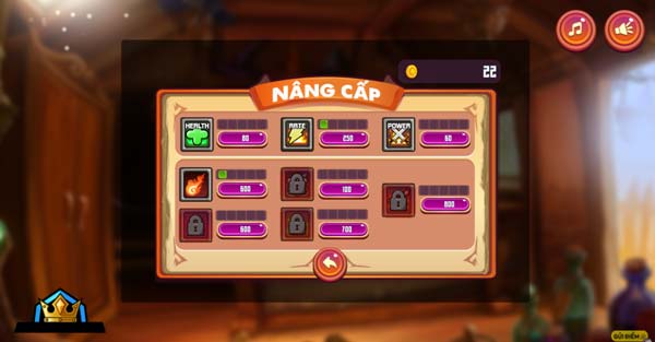 Nâng cấp sức mạnh cho đức vua