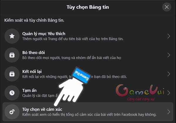 Tùy chọn về cảm xúc