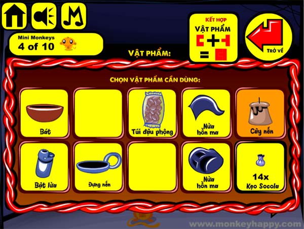 Thu thập các mảnh vật phẩm riêng lẻ