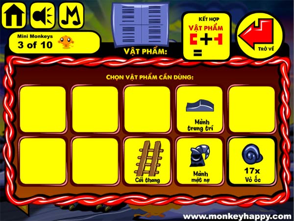 Thu thập các mảnh vật phẩm riêng lẻ