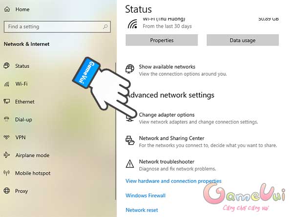 Change Adapter options