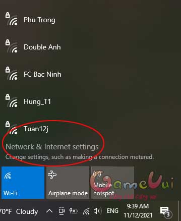 Network & internet settings