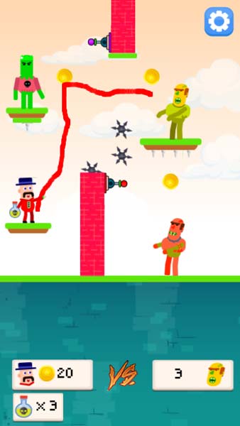 Hãy giúp ông phù thủy già diệt lũ Zombie độc ác