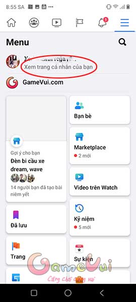Xem trang cá nhân của bạn