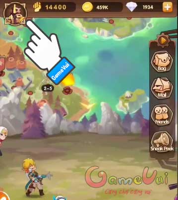 Chạm vào ảnh đại diện