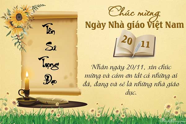 Thiệp mừng ngày Nhà giáo Việt Nam 1