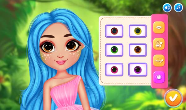 Chọn màu mắt, môi...