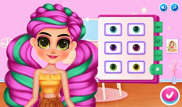 Trang điểm, chọn màu mắt, kiểu tóc...