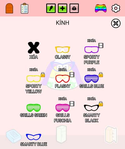 Các bộ đồ, trang phục để khiến Pou vui vẻ