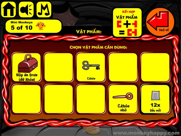 Thu thập các mảnh vật phẩm cần thiết