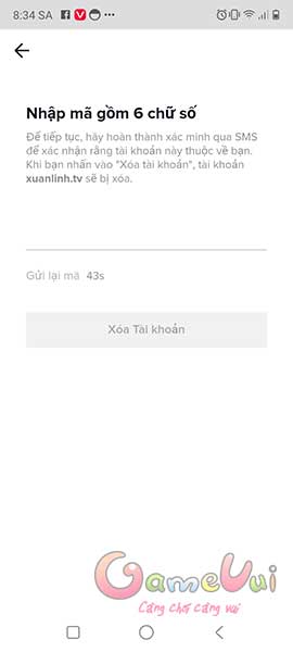 Nhập mã xác minh