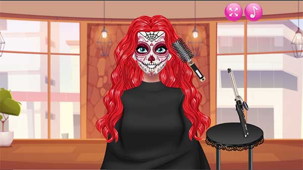 Làm tóc cho cô gái