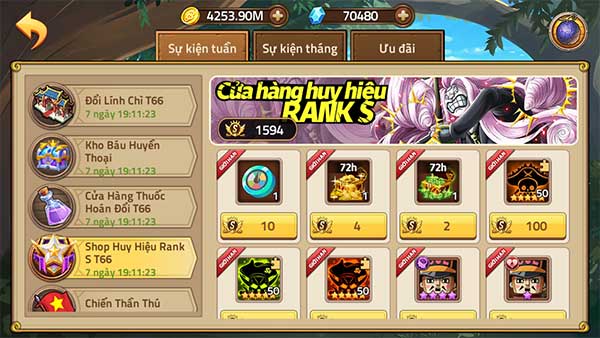 Cửa hàng huy hiệu Rank S