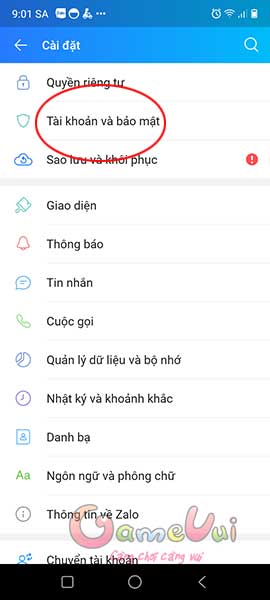 Tài khoản và bảo mật