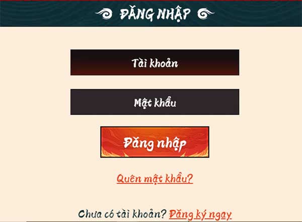 Đăng nhập tài khoản