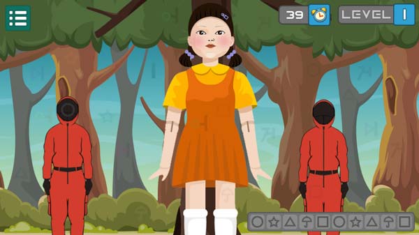 Tìm đủ 10 ký hiệu ẩn của Trò chơi Con mực