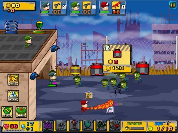 Cố gắng hết sức để đẩy lùi và tiêu diệt lũ Zombie